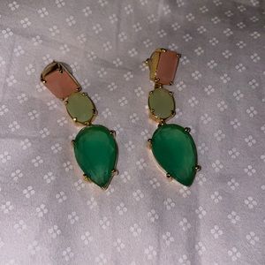 Kate Spade Turquoise and Pink drop earrings